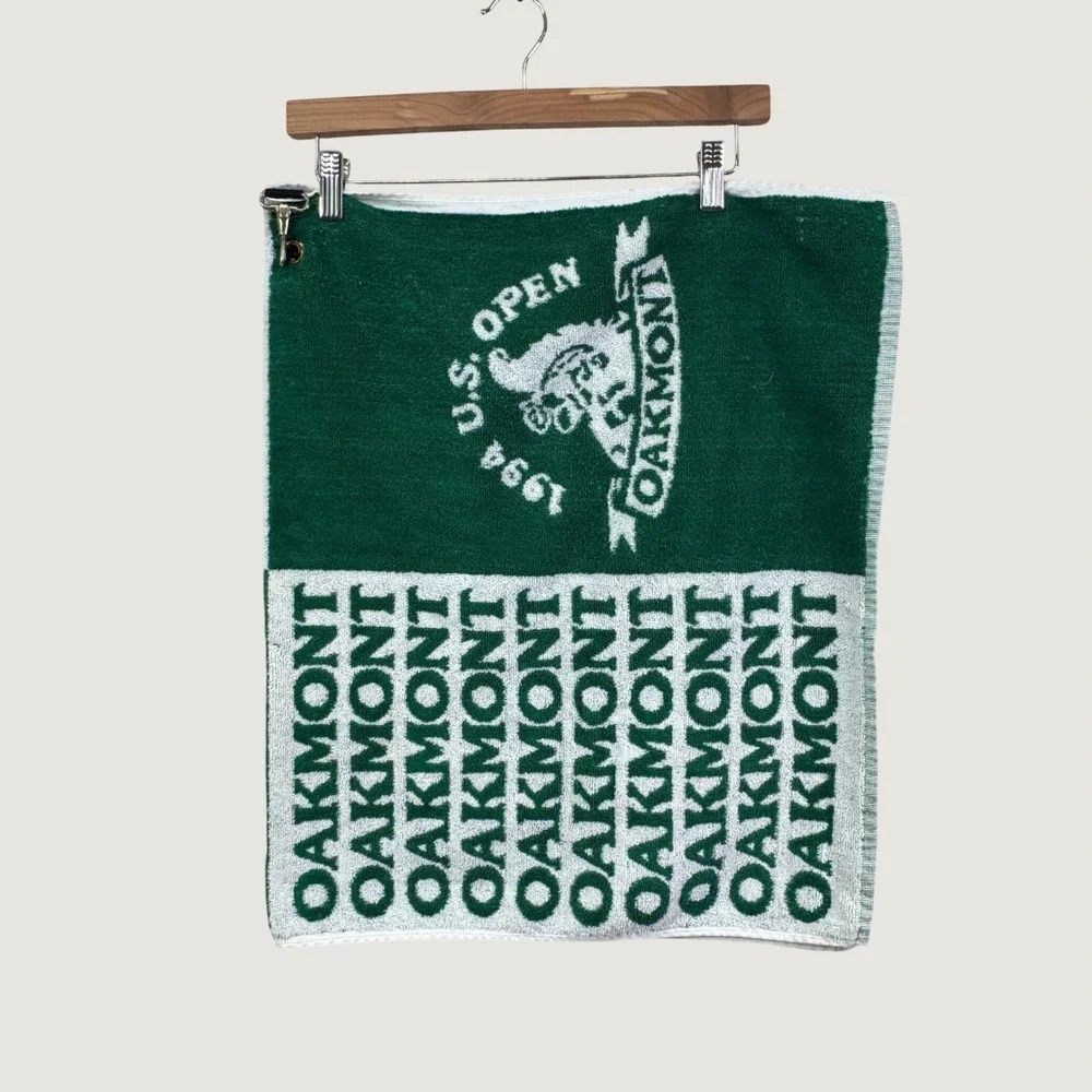 Vintage 1994 US Open Oakmont County Club Golf Towel Green White PGA Decor